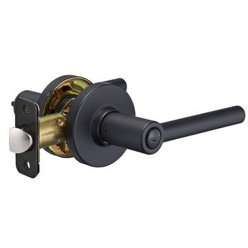 Contemporary Madison Door Lever - Privacy - Matte Black, 6-Pack