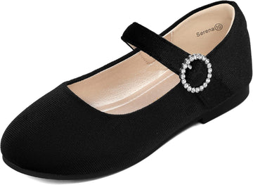 Girls Dress Shoes Kids Rhinestone Mary Jane Ballet Flats