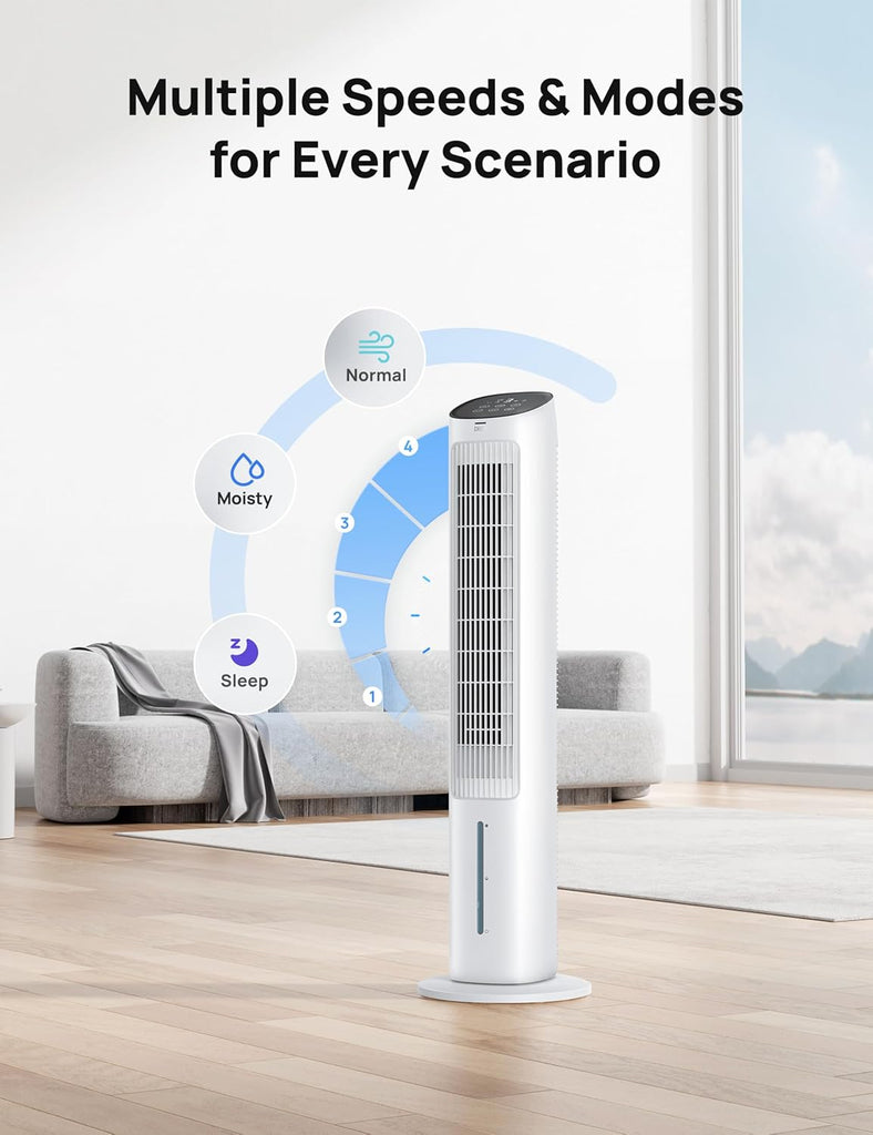Portable Air Conditioners Fan, 40” Standing Fans that Blow Cold Air, Portable AC