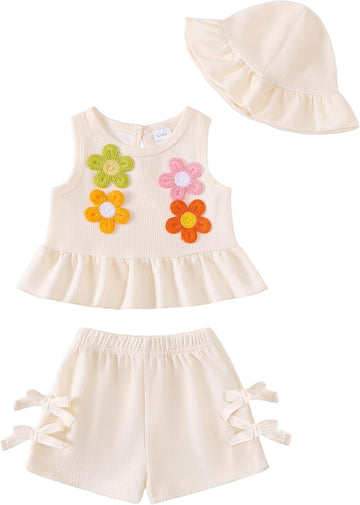Baby Girl Clothes Infant Toddler Summer Tank Shorts Outfits