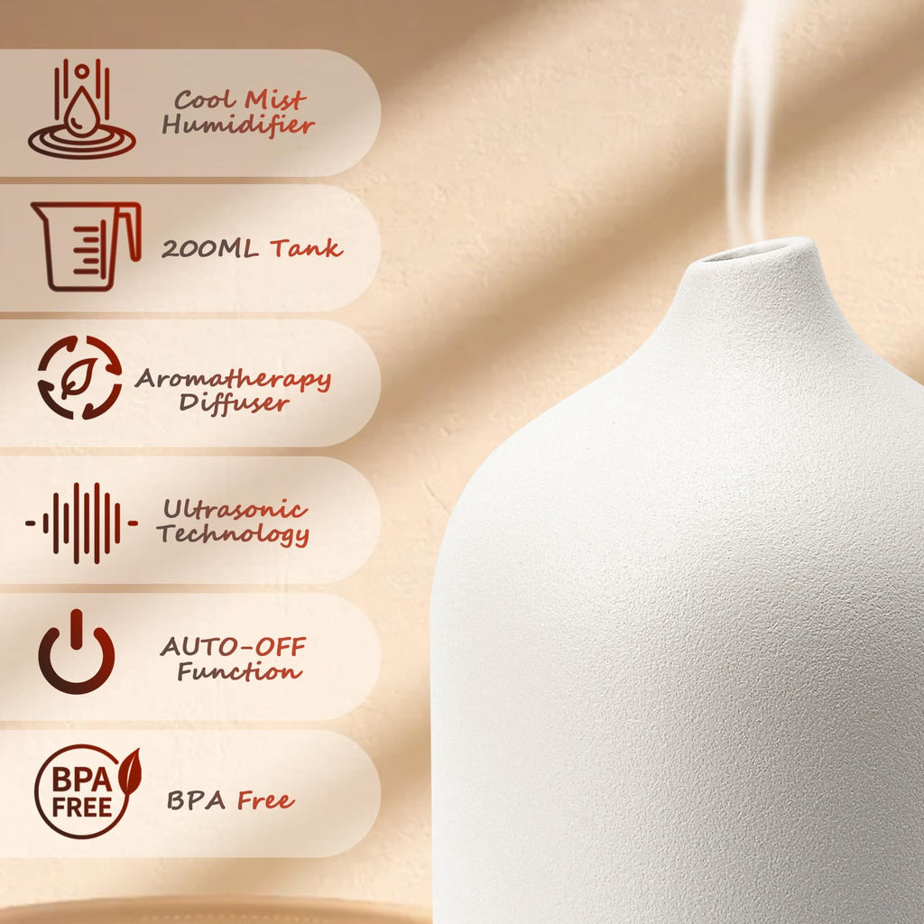 Ceramic Diffuser Essential Oil Diffusers Aromatherapy Essential Oil Diffuser for Room Air Diffuser Bedroom