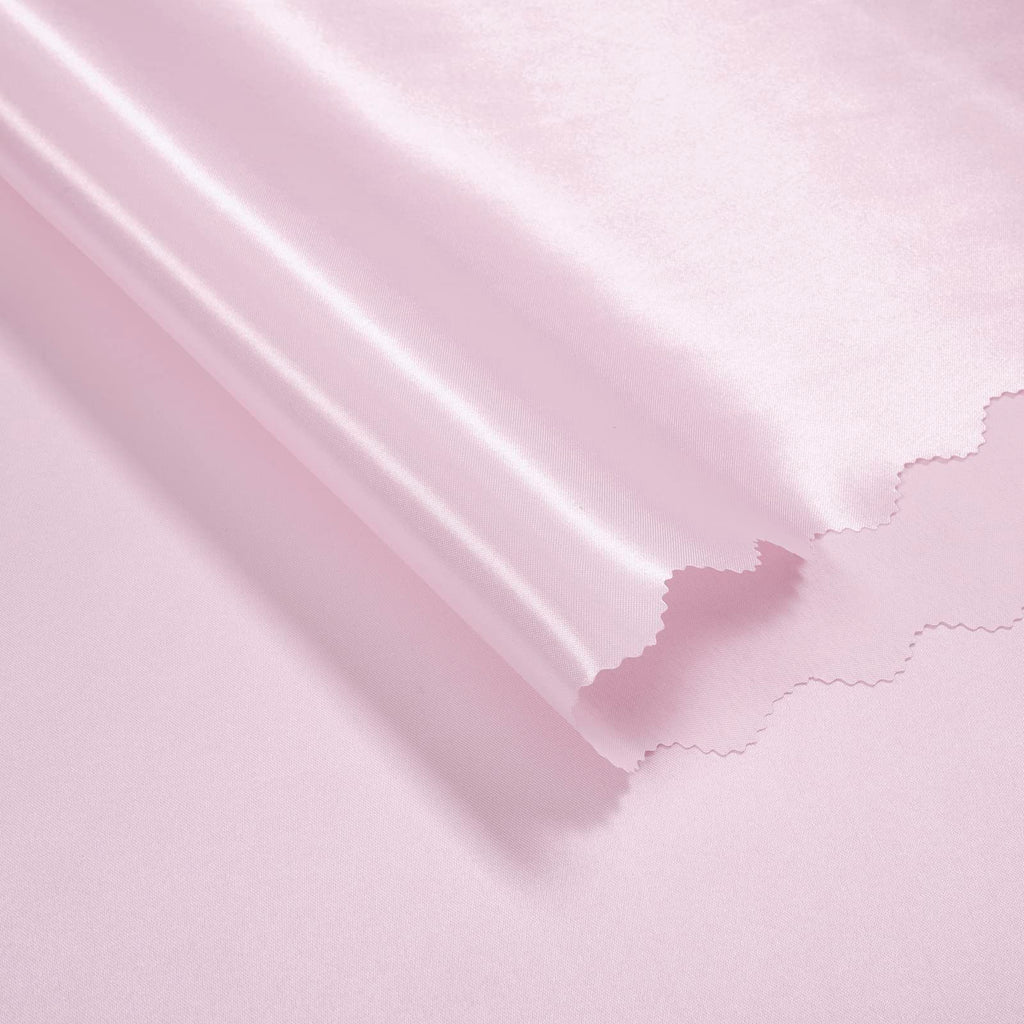 2 Pack Light Pink Satin Tablecloth 60 x 120 Inches Rectangle