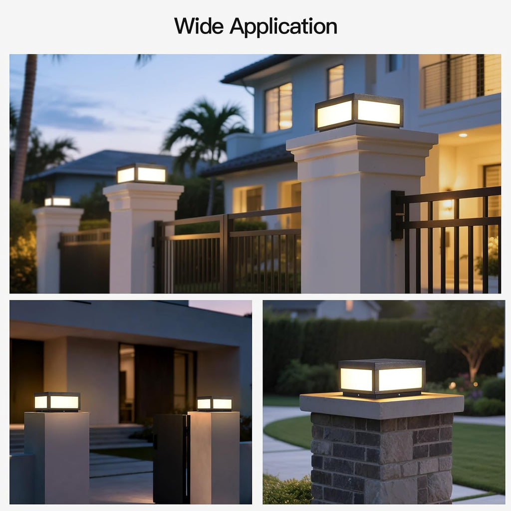 Outdoor Post Lights Hard Wired, 11.8" Column Light, Modern Pillar Lights Outdoor Waterproof