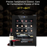 16 Bottle Wine Fridge, Freestanding Compressor Cooler Refrigerator