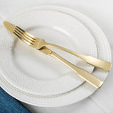 Champagne Gold Satin 40-Piece Silverware Set, Service for 8, Stainless Steel Flatware Set, Matte Polished Cutlery Set