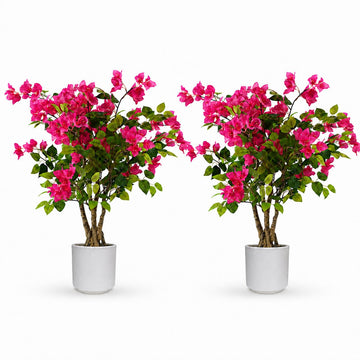 Bougainvillea Tree 2 Pack, 3FT Pink Faux Flowering Plant