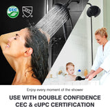 Shower Heads with Handheld Spray Combo: 7.2" Rain Shower Head & Handheld Shower Head 2-IN-1 Shower Head with 60" Hose