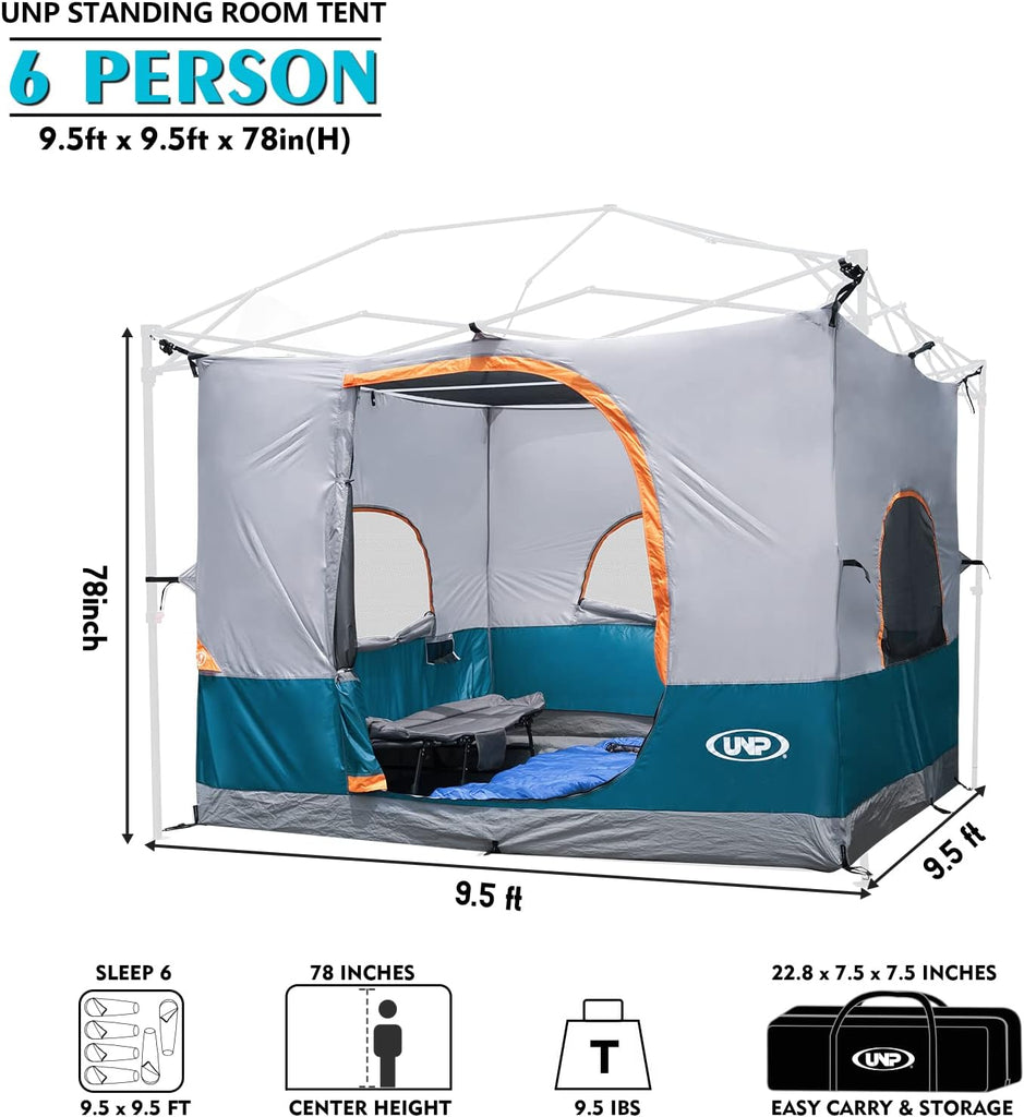 Camping Canopy Tent - Inner Tent for 10' x 10' Pop Up Canopy, Simple Installation, Fully Vented Roof