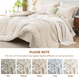 7 Pieces Queen Comforter Set, Soft Bed in a Bag Queen, All Season Bedding Set with Comforter, Flat Sheet, Fitted Sheet