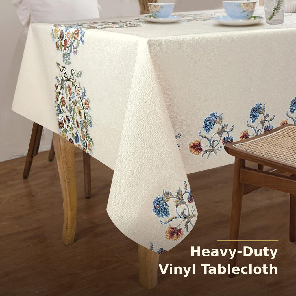Waterproof Rectangle Vinyl Tablecloths 108x54 Inch