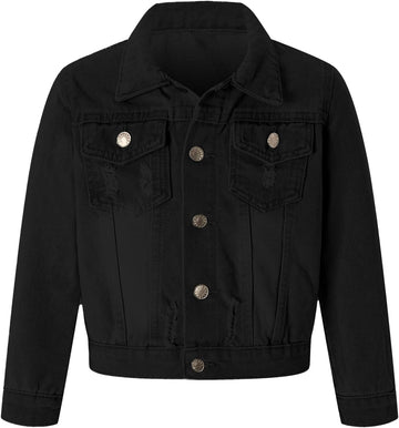 Girls Jean Jacket Long Sleeve Denim Jacket