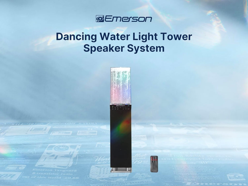 EHS-2001 Dancing Water Light Tower Speaker System with Bluetooth and FM Radio, Floor-Standing Wireless Speaker
