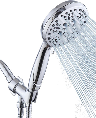 Shower Head with Handheld High Pressure-Full Body Coverage Powerful Rain Showerhead Extra 60" Long Hose and Adjustable