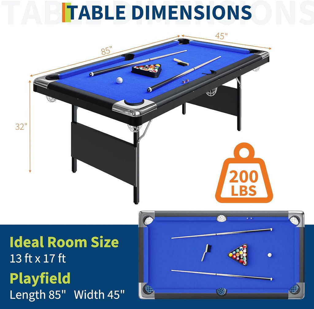 7 Billiards Table, Adults Folding Billiards Tables, Portable Pool Table, Pool Tables Set