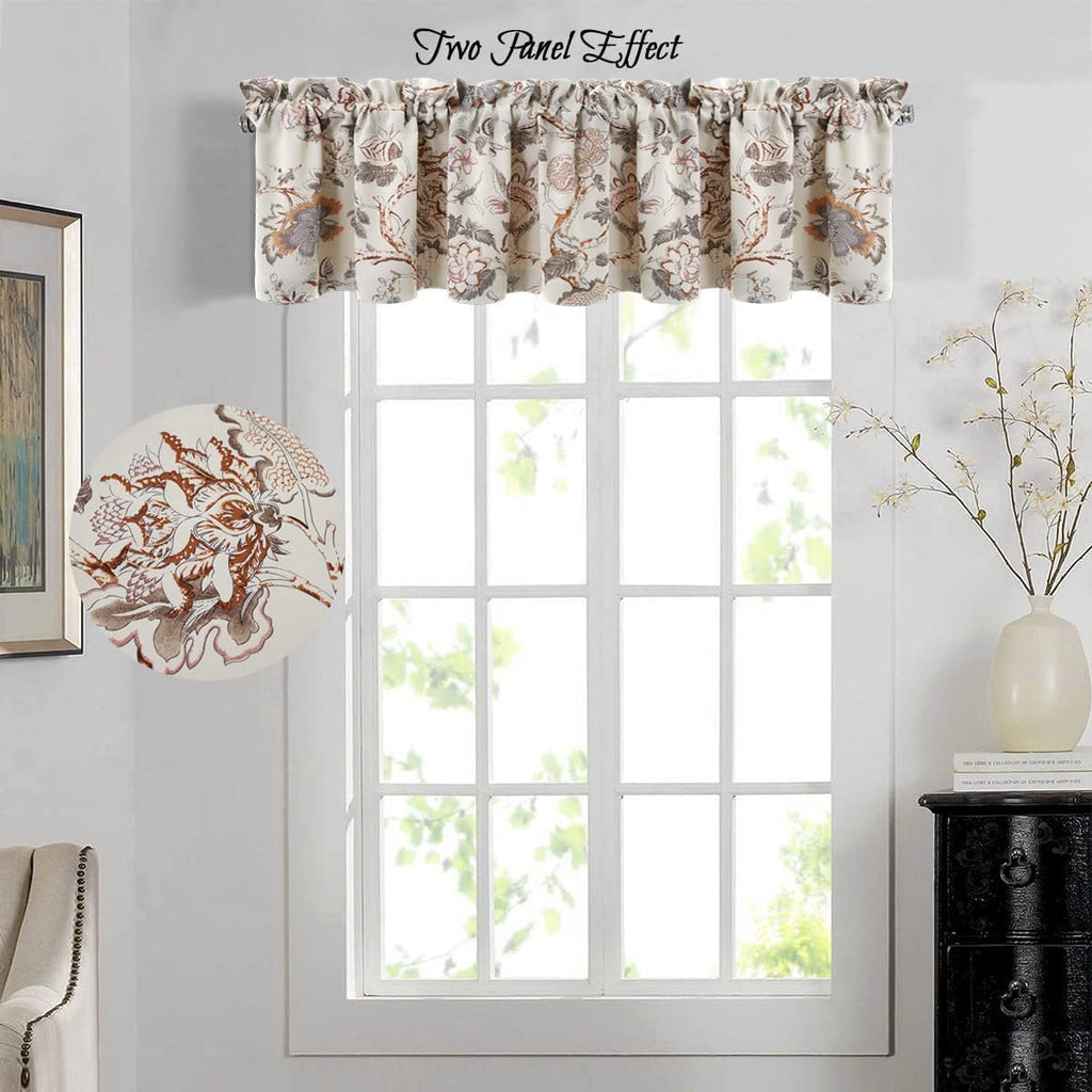 Blackout Curtain Valances for Kitchen Window/Living Room/Bathroom Privacy Added Rod Pocket Home Decoration Winow
