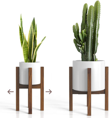 Mid Century Plant Stand - Solid Wood Item Stand Handmade with Acacia - Fits Medium & Large Pots Sizes 8 to 12 inches