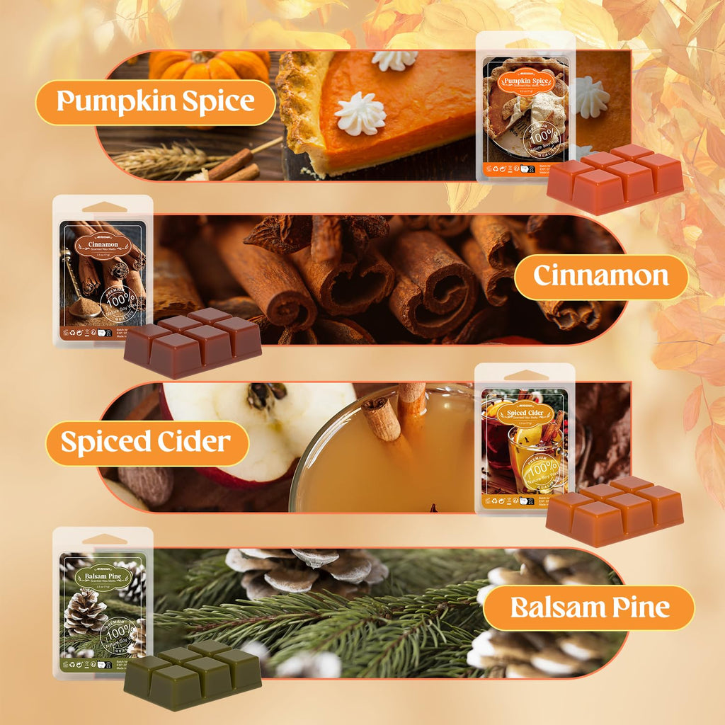 Fall Scented Wax Melts, Natural Autumn Wax Cubes for Wax Warmer