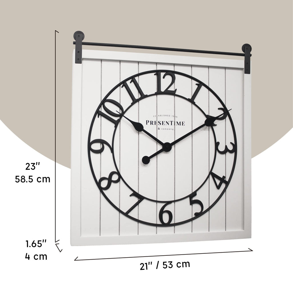 Farmhouse Barn Door Clock