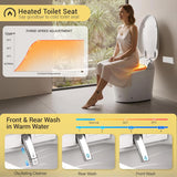 Silver Strip Artistic Smart Toilet,Powerful Flush,Auto Open/Close,Comfort Height,Instant Warm