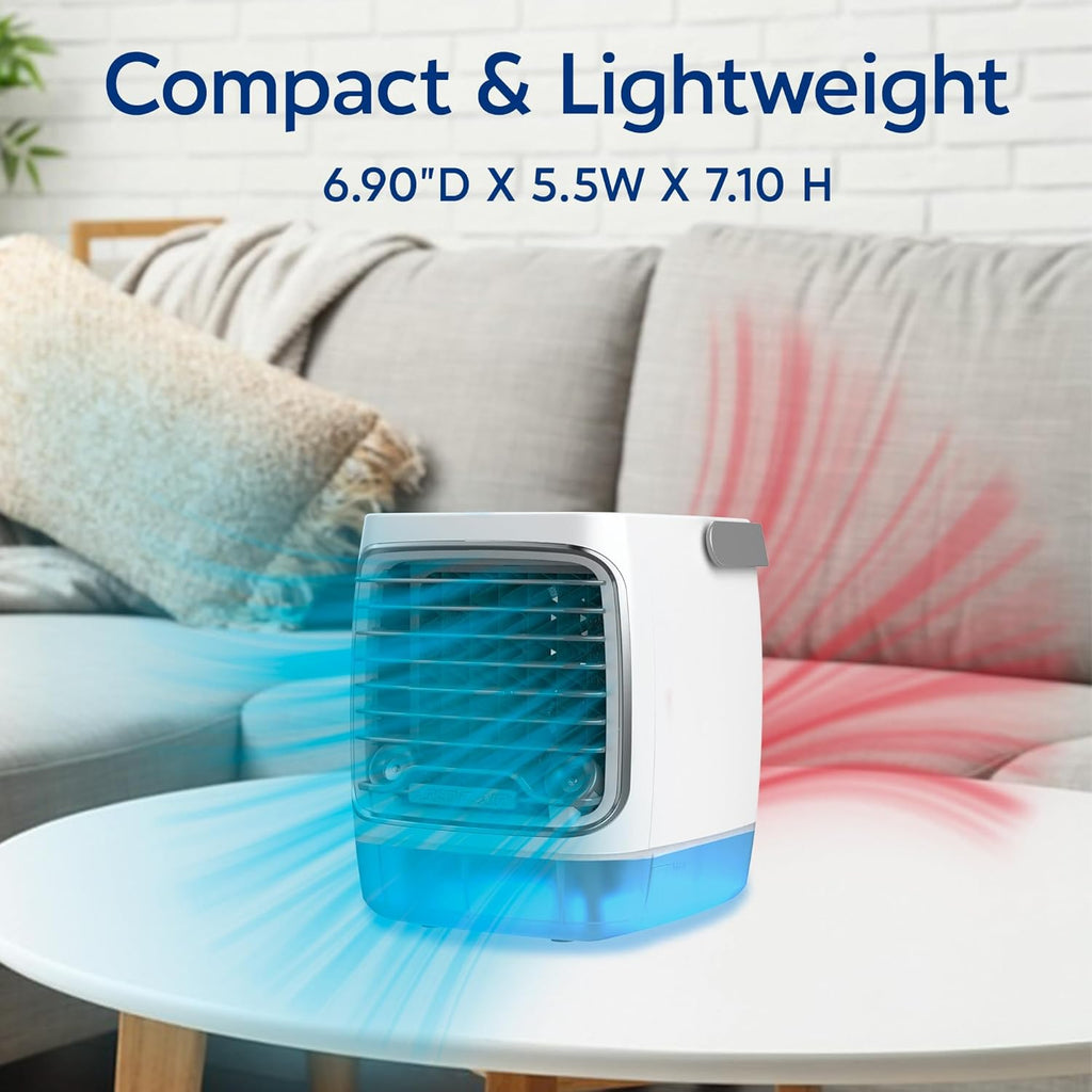 Turbo Chill Evaporative Cooler with HydroChill Technology, 4-Speed Portable Air Cooler Fan, Up To 8 Hr Per Fill, 7