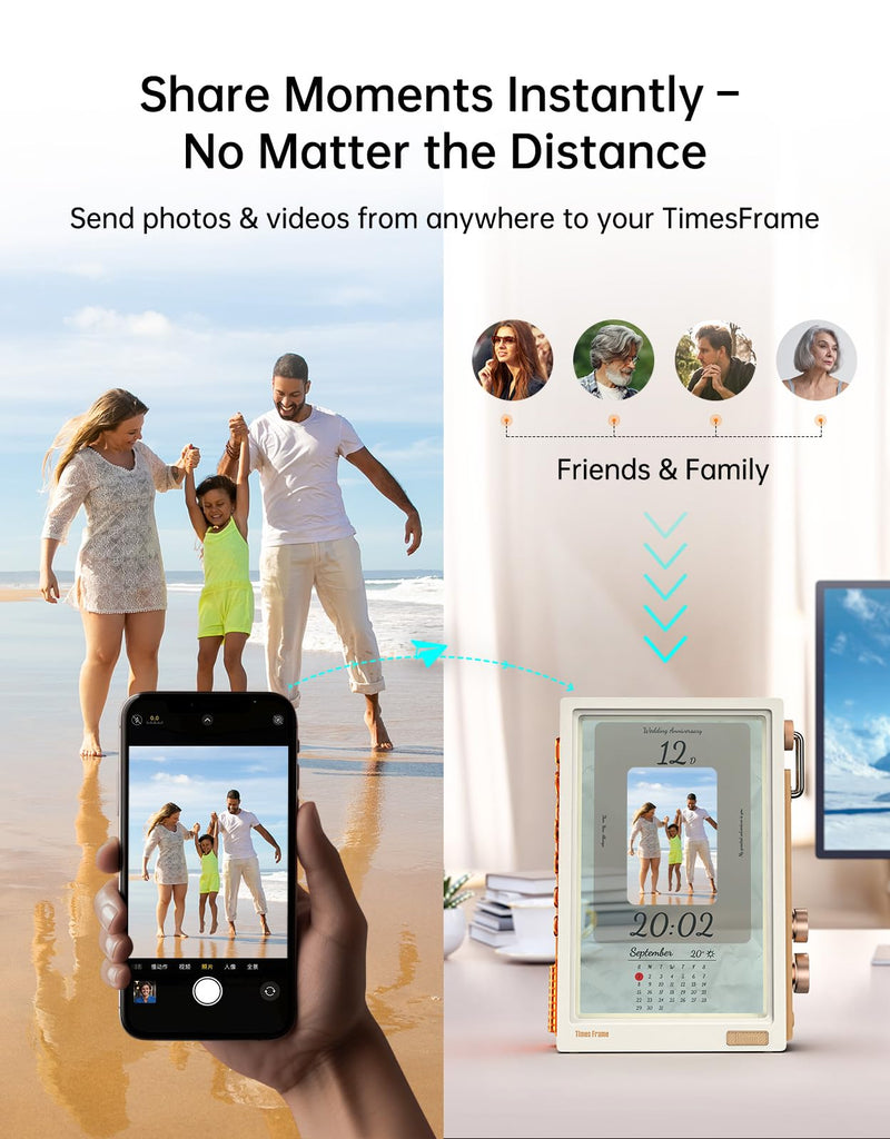 Times Frame 10.1-Inch WiFi Digital Picture Frame & Desk Display