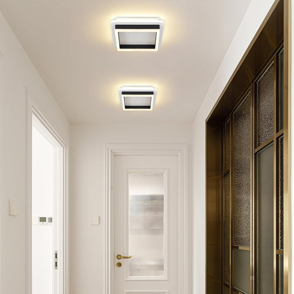 LED Ceiling Light Fixture, 25W Modern Flush Mount Square LED Light with Remote