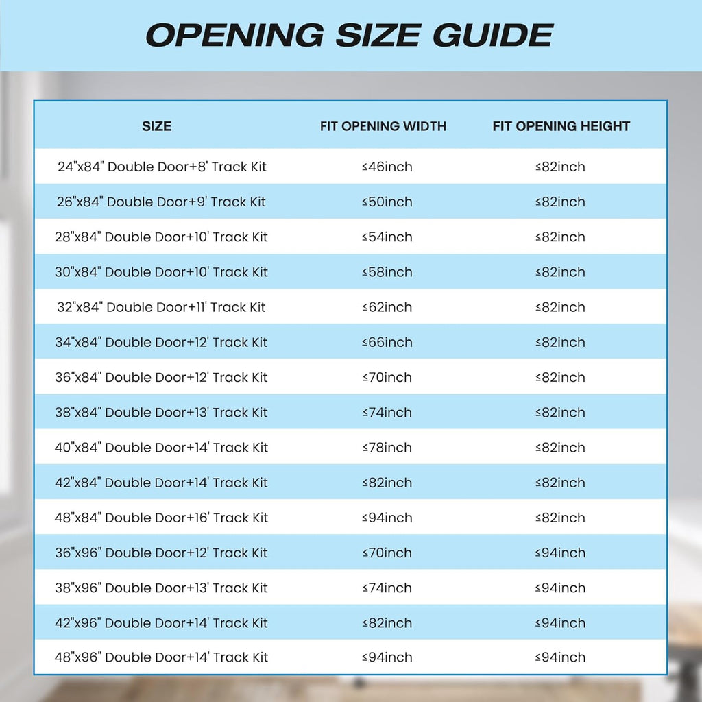 72" x 96" (Double 36" x 96" Doors) Barn Door with 12FT Sliding Door Hardware Kit Included, Assemblel
