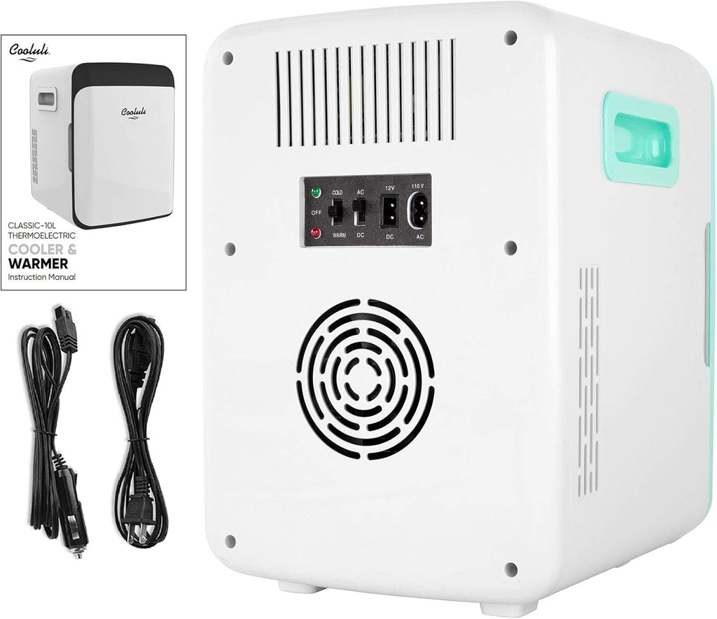10L Mini Fridge for Bedroom - Car, Office Desk & College Dorm Room - 12V Portable Cooler & Warmer for Food, Drinks