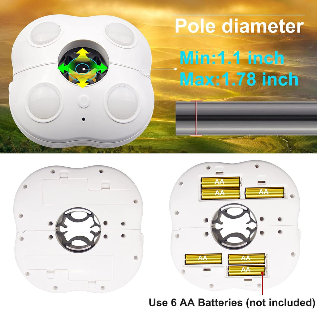 Patio Umbrella Lights Outdoor Umbrella Pole Light Battery Operated Cordless 12 Color Changing Umbrella Light with