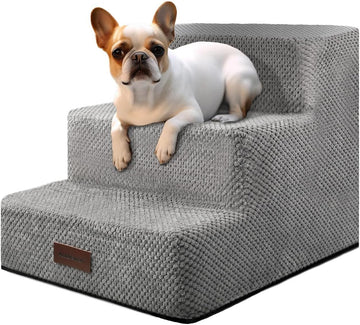 Dog Stairs for Small Dogs, 3-Step Non-Slip Pet Stairs for Couch Sofa and Chair, Dog Bed Stairs for Puppy