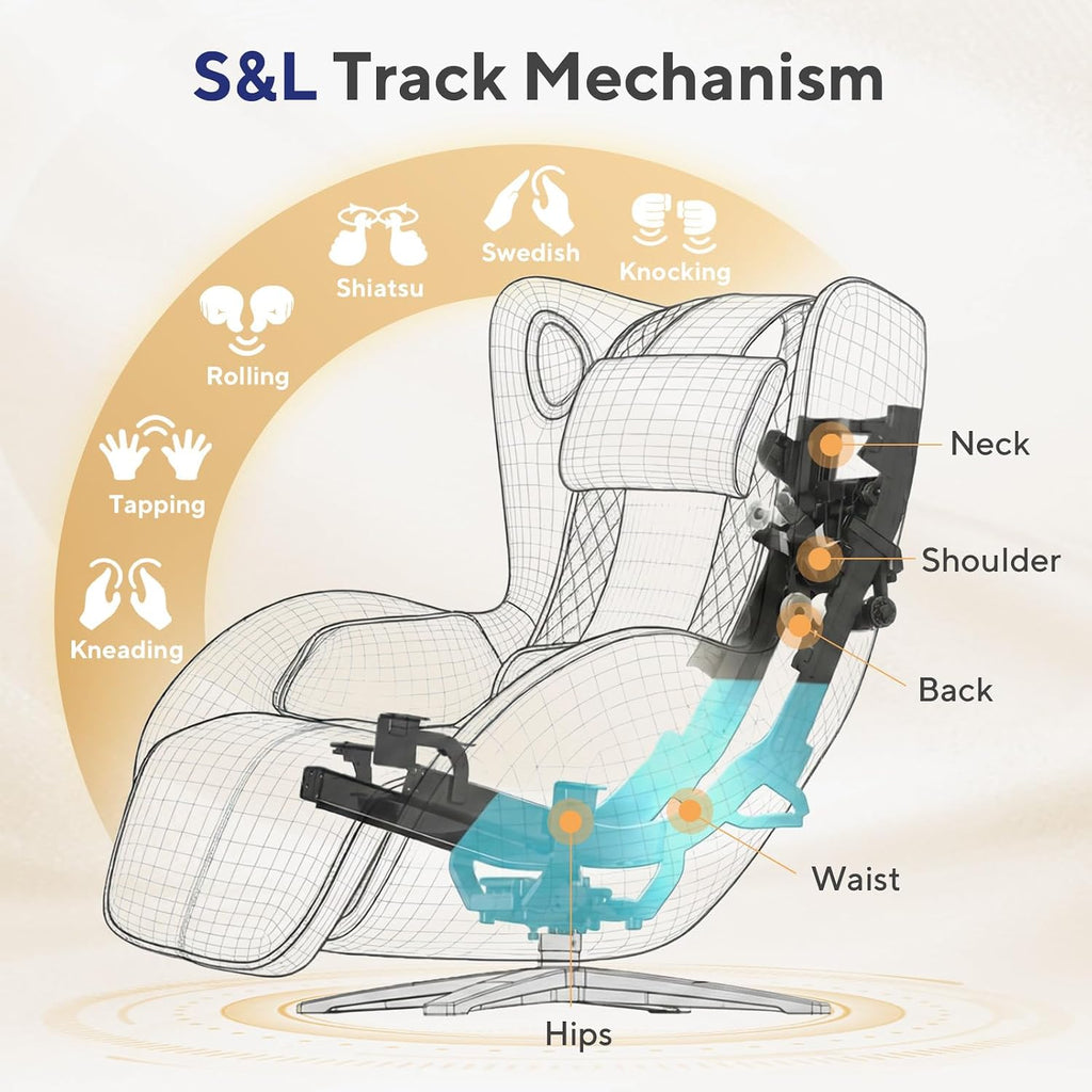 Aurora Massage Chair Full Body with Airbags, Heating, Zero Gravity | Auto Modes, Bluetooth Speaker, Genuine Leather