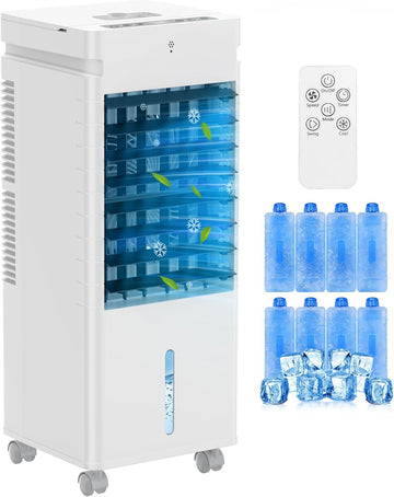 Portable Air Conditioners, 3-IN-1 Evaporative Air Cooler,Cooling Fans that Blow Cold Air with 60° Oscillation