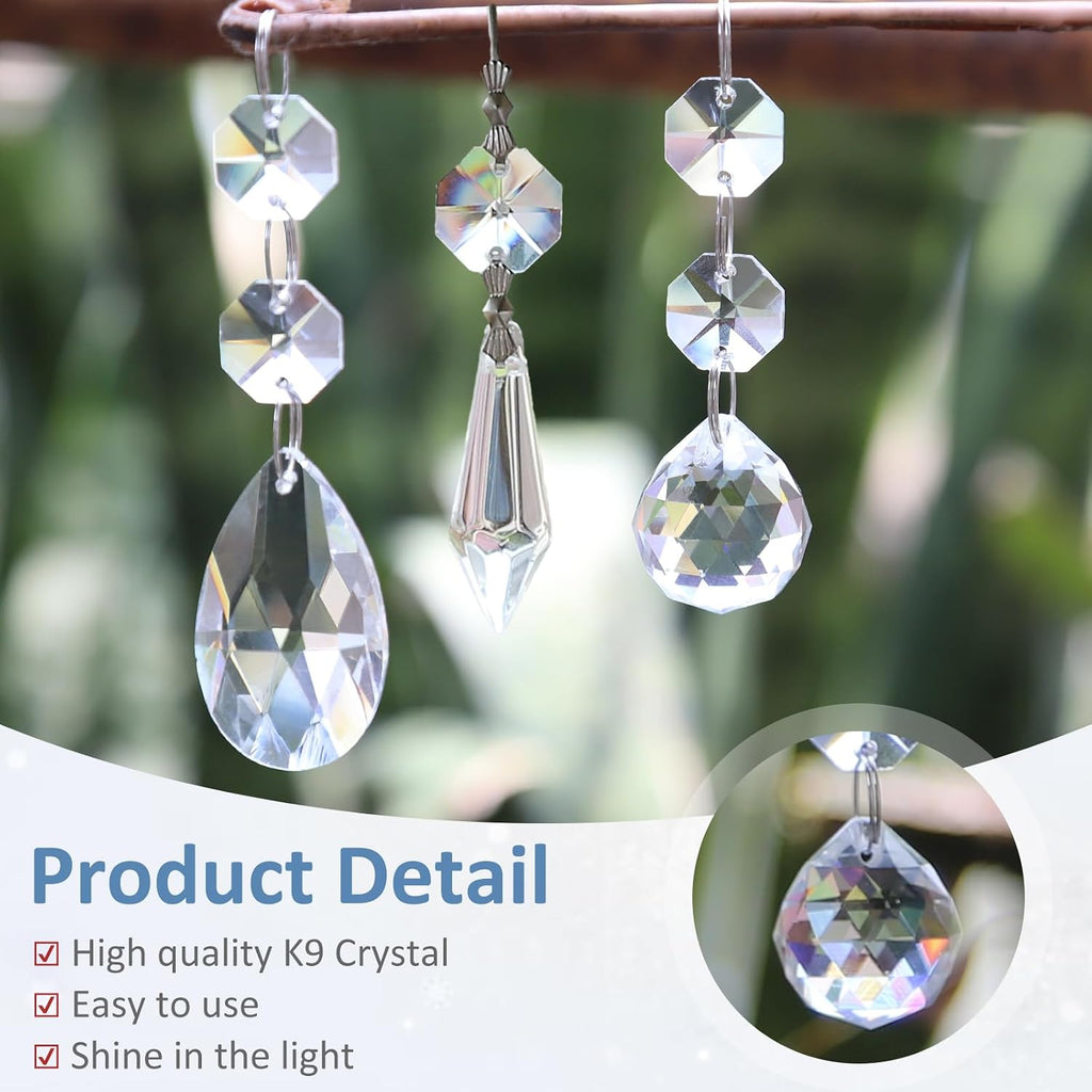 44 Pack Chandelier Crystals Replacement, 20 mm