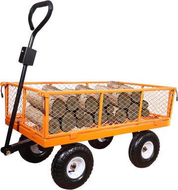 N 1000 lb Metal Garden Cart, Heavy-Duty Utility Wagon