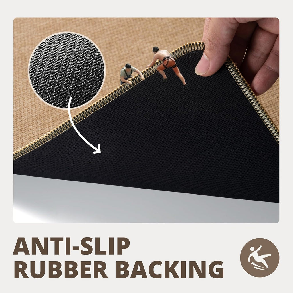 Bathroom Rugs Sets 2 Piece, Thin Bath Mat & U-Shaped Contour Toilet Rug Absorbent Quick Dry, Machine Washable, Non
