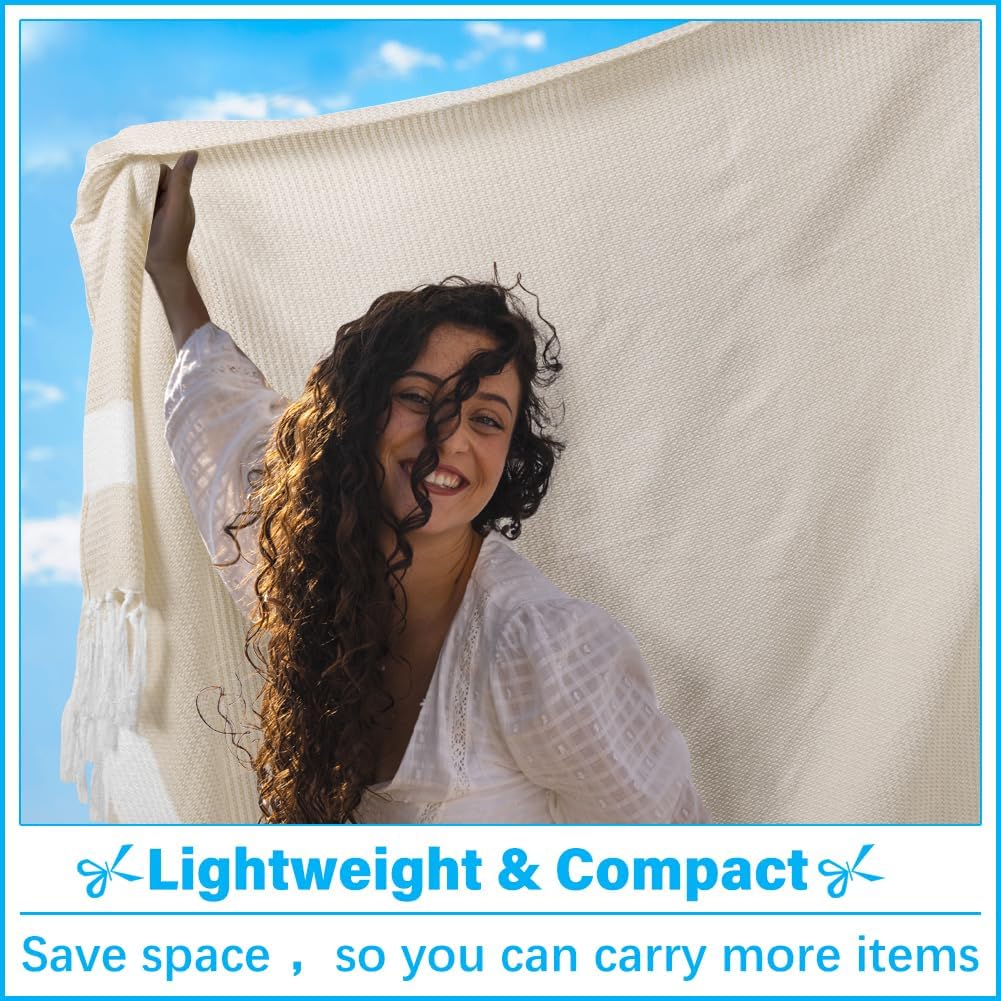 Oversized Turkish Beach Towel Blanket XXL Cotton Sandproof Towels Boho Woven Extra Large Big Sand Free Giant Throw