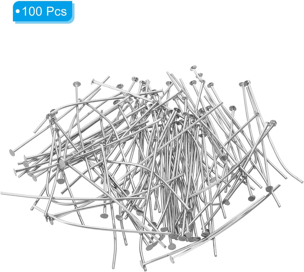 Chandelier Connector Clip Pins, 100 Pack 2.5mm OD x 50mm L Chandelier Replacement Prism Copper Pins for Fastening