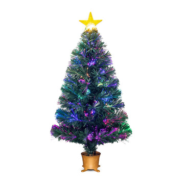 32inch Green Pre-lit Small Fiber Optic Tabletop Christmas Tree