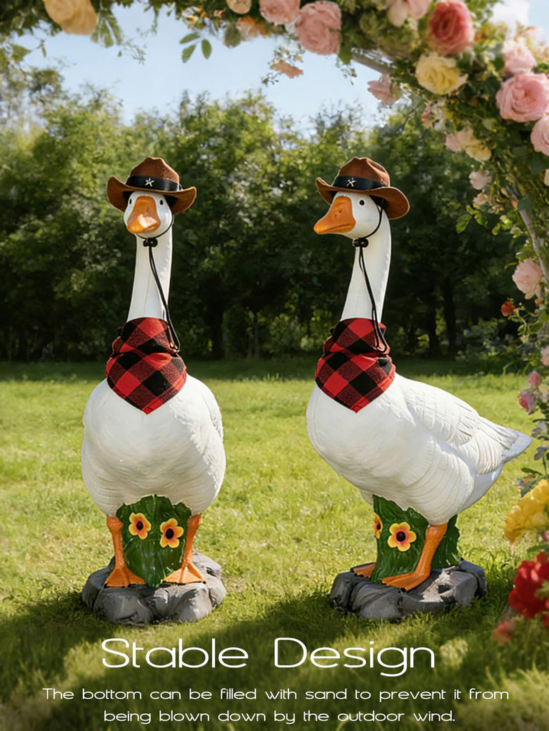 Premium Adjustable Large 23 Inch Porch Goose Statue