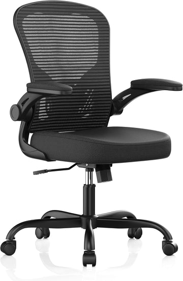 Ergonomic Desk Chairs 330LBS Capacity High Back Mesh Computer Chair with Flip-up Armrests, Comfy Work Chair with