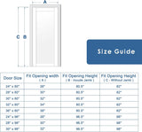 30 x 80 Interior Door Slab, Glass Door, Closet Door with Frosted Glass, Pantry Doors Solid Core 1 Panel Prebuilt Panel