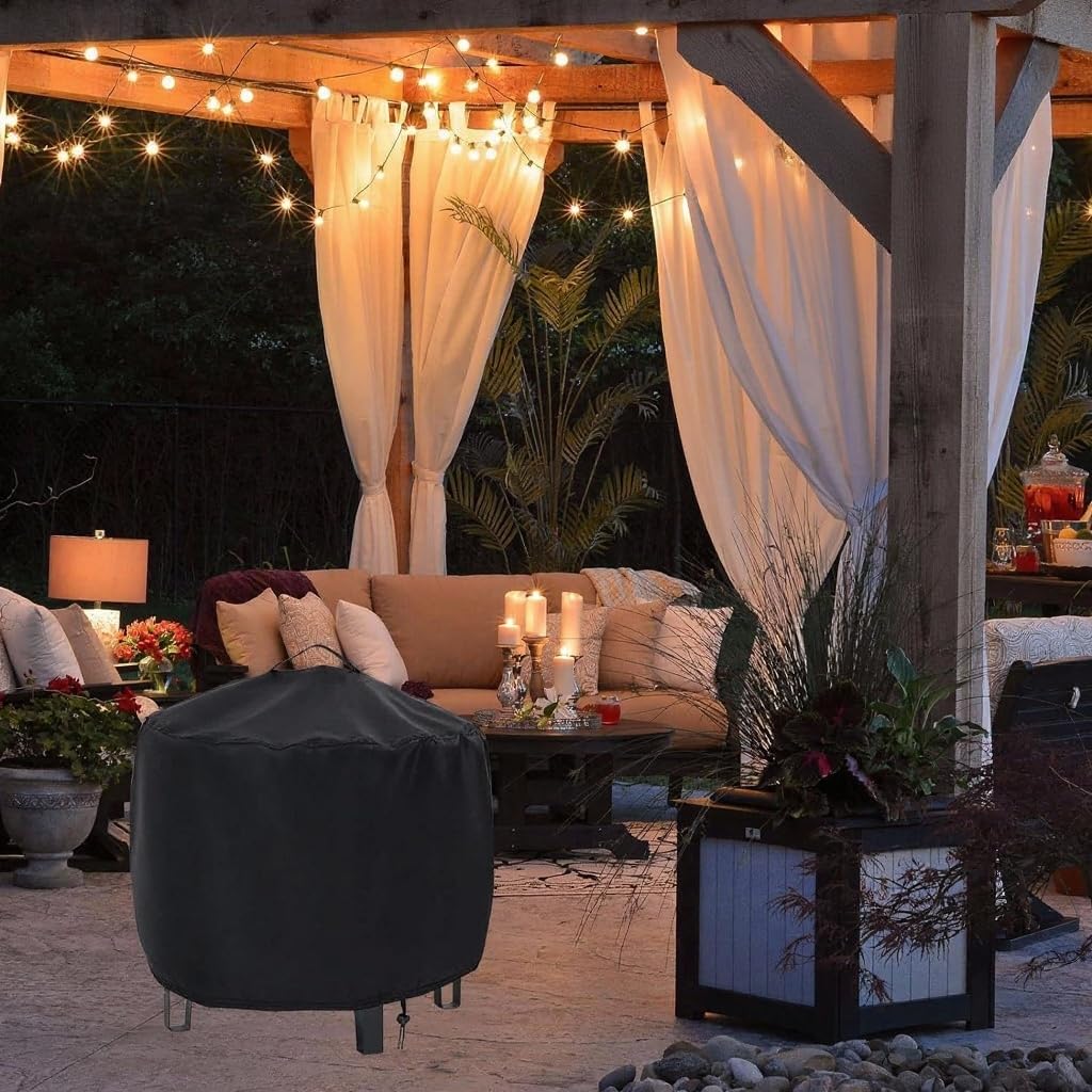 Waterproof Fire Pit Cover, 36" D x 34" H