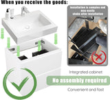 36 Inch Bathroom Vanity with Sink with Overflow, Large Storage Small Vanity for Modern Bathroom