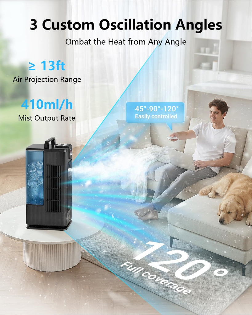 Portable Air Conditioner, 4-in-1 Personal Mini Air Conditioner Cooling Fan