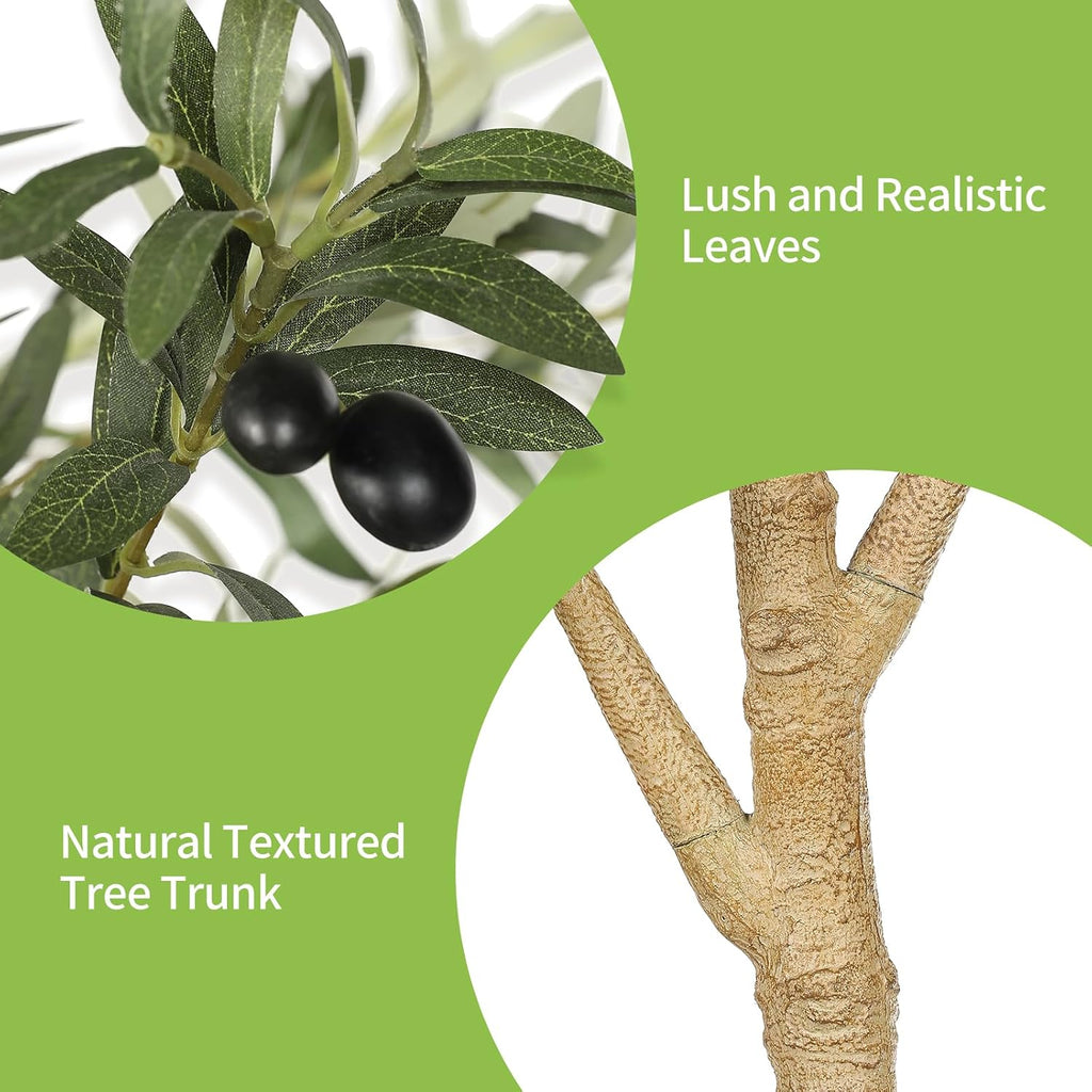 8ft Faux Olive Tree - Large Olive Trees Artificial Indoor