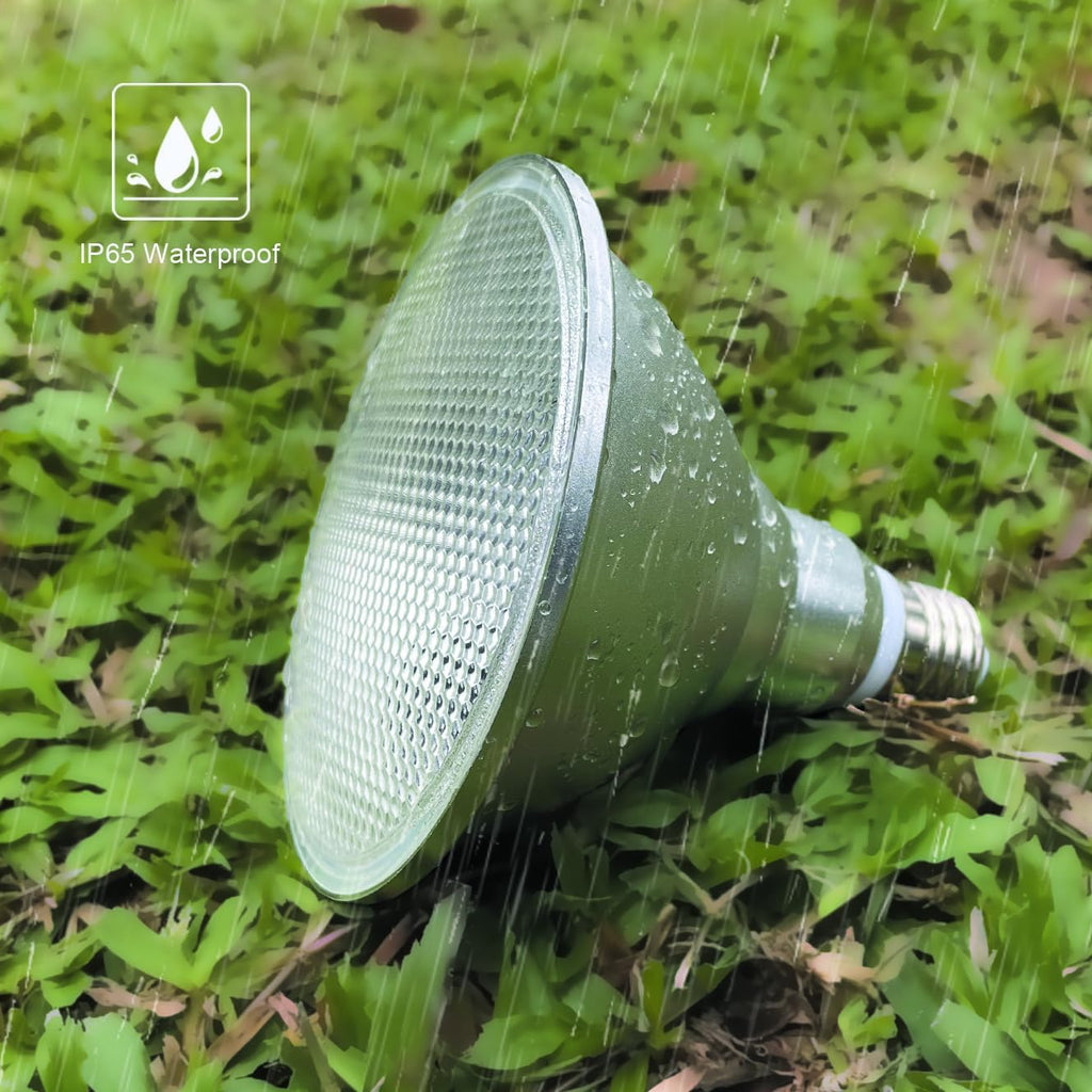 2 Packs Par38 LED Flood Light Bulbs for Halloween Christmas Lighting,30W=100W,Timing E26 Color Changing Bulbs Garden