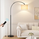 70 Dimmable Arc Floor Lamp with Remote, Color Temperatures and Brightness Adjustable