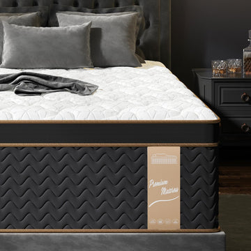 Firm Full Mattress 12 Inch, Cooling Hybrid Mattress in a Box, CertiPUR-US | Zones Individual Pocket Springs, Motion