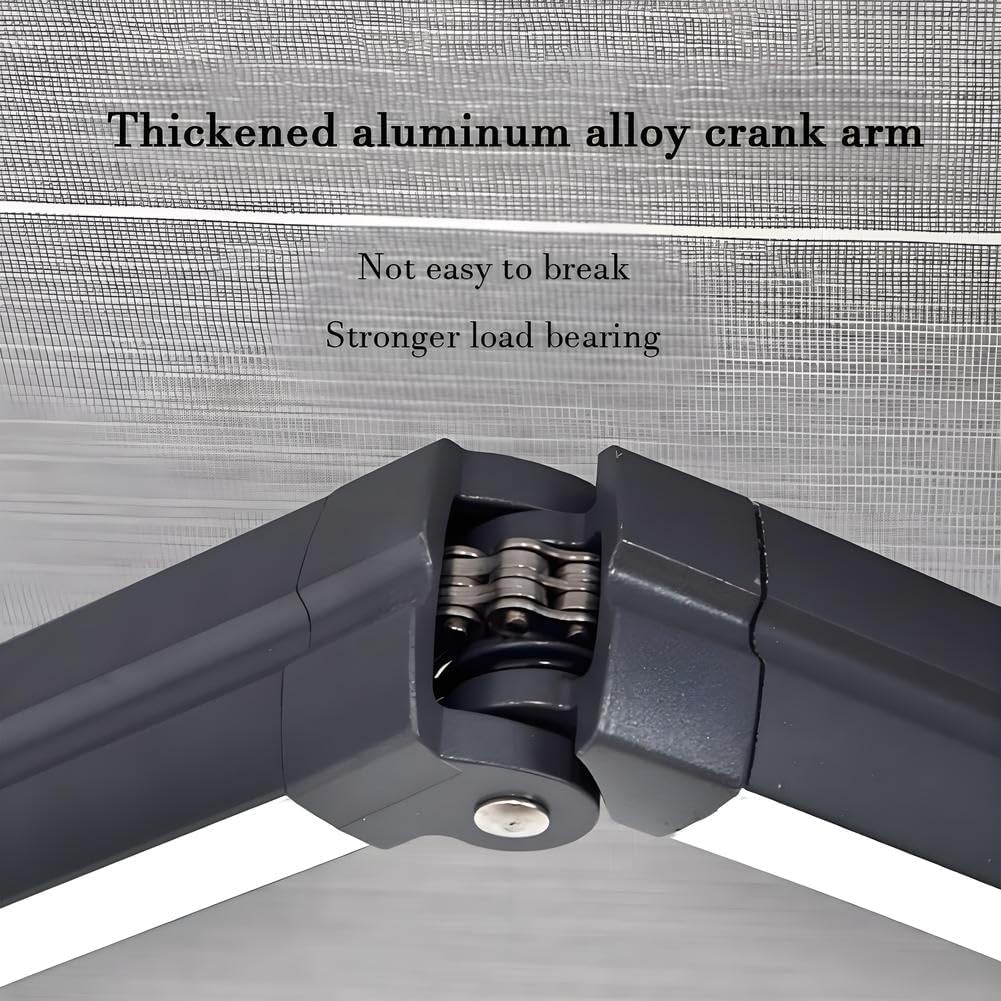 Electric Retractable Awning, Automatic Retractable Awning & LED Light, Motorized Outdoor Shade Waterproof Fabric for