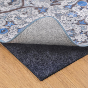 Non Slip Rug Pad 8x10 Ft, 1/8 Inch Thin Felt & Rubber Backing, Non Skid Rug Gripper for Hardwood Floors, Anti-Slip - Set of 80